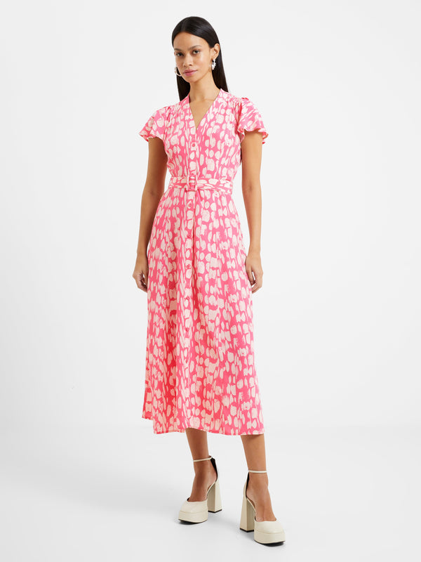 French Connection Islanna Crepe Printed Midi Dress
