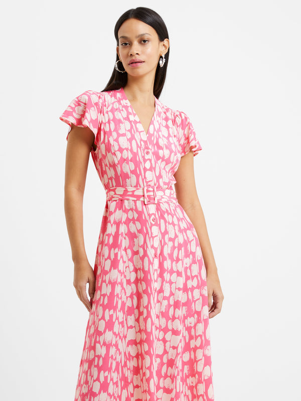 French Connection Islanna Crepe Printed Midi Dress