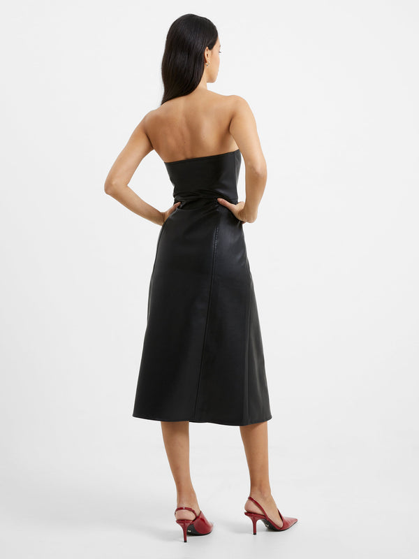 French Connection Blackout PU Dress - Black