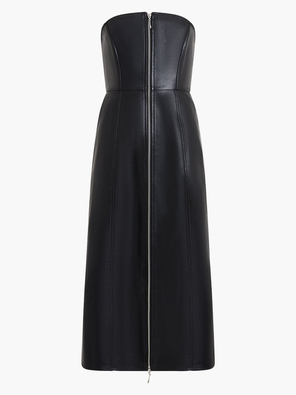 French Connection Blackout PU Dress - Black