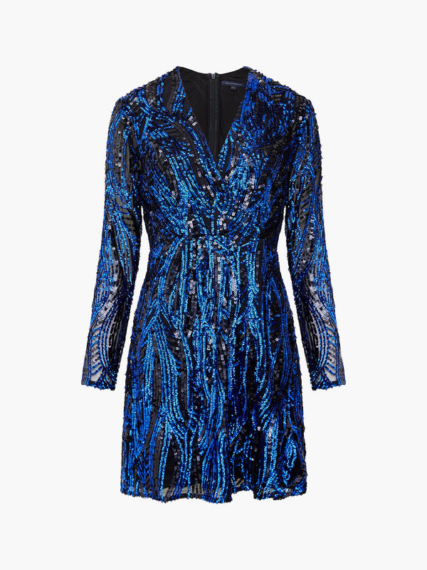 French Connection Embellished Mini Dress - Blue