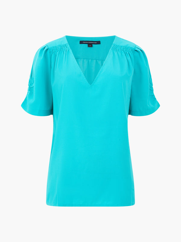 French Connection Jaded V-Neck Top - Teal