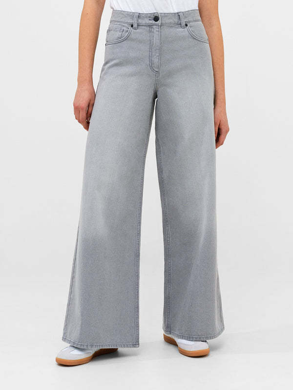 French Connection Denver Relaxed Wide Denim - Artic Grey