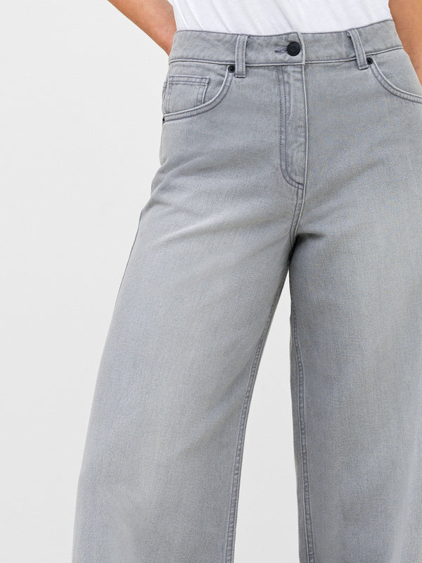French Connection Denver Relaxed Wide Denim - Artic Grey