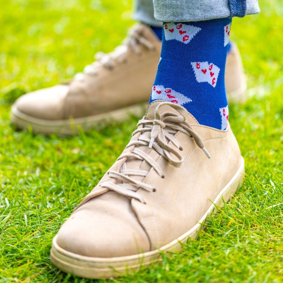 Swole Panda Bamboo Socks - Playing Card