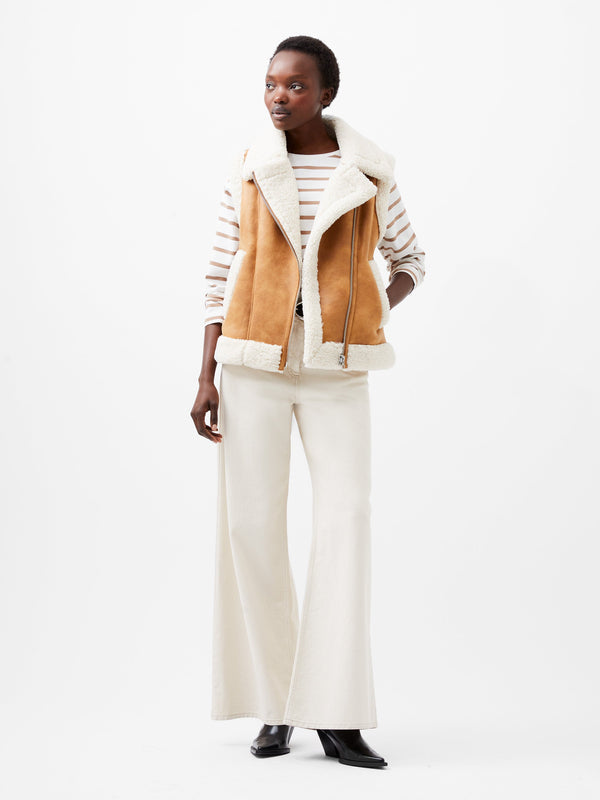 French Connection Camry Seudette Gillet - Tan