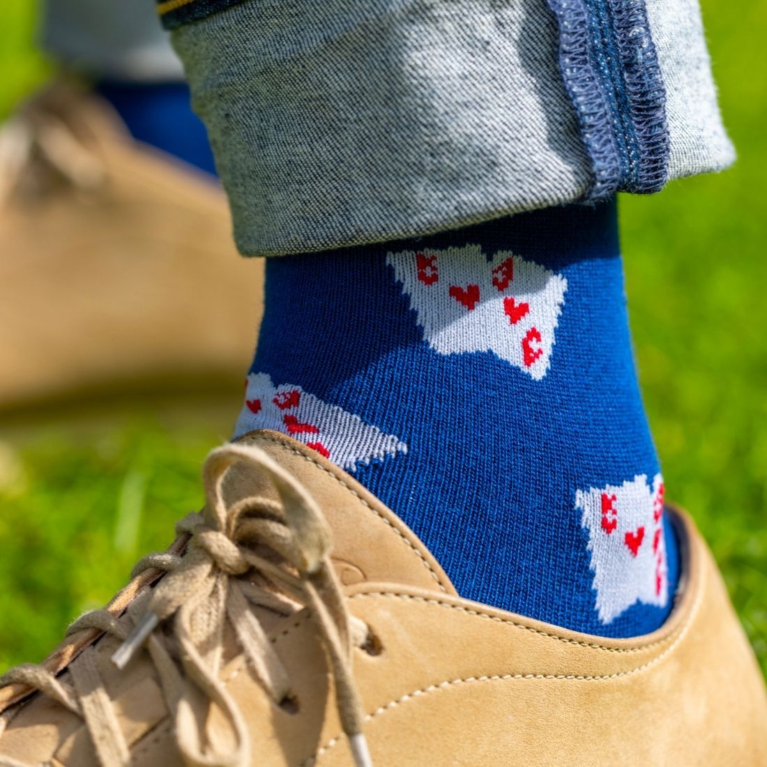 Swole Panda Bamboo Socks - Playing Card