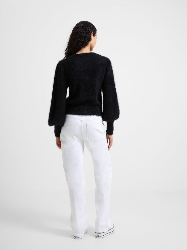French Connection 78VNU Meena Fluffy Cardigan - Black