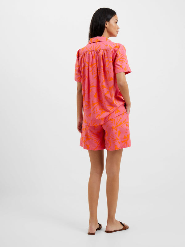 French Connection Bia Alania Lyocell Blend Shorts - Pink/Orange