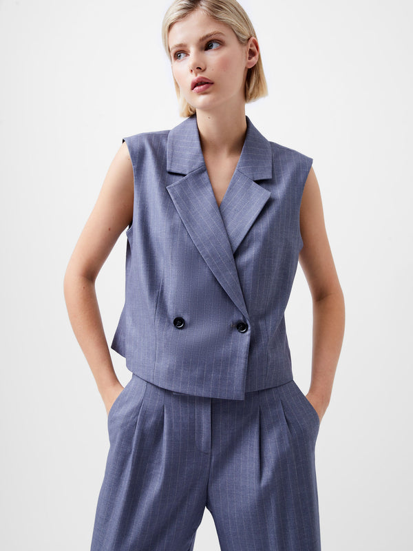French Connection Fiorella Pin Stripe Waist Coat