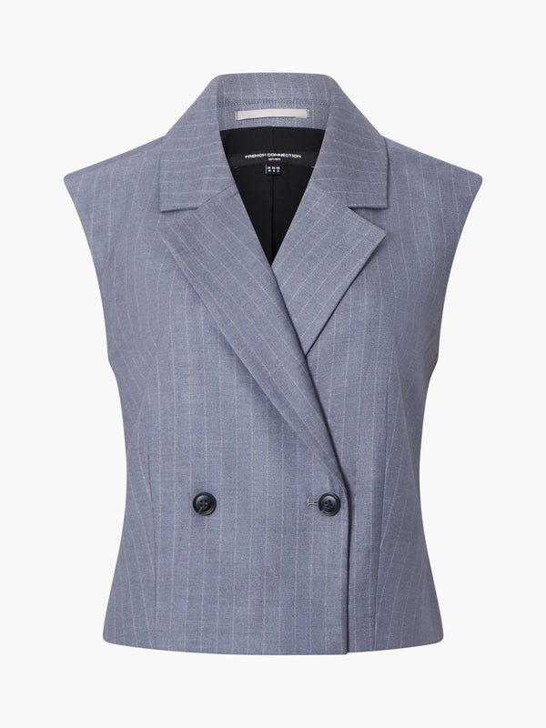 French Connection Fiorella Pin Stripe Waist Coat