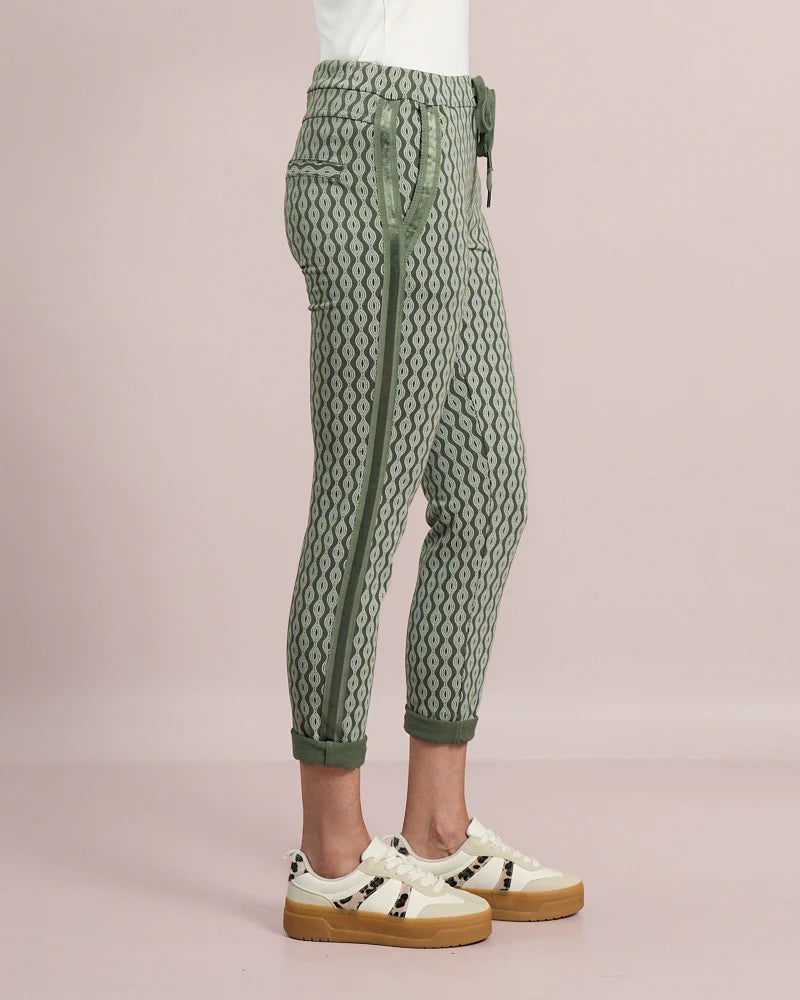Deck Floral Jogger - Khaki