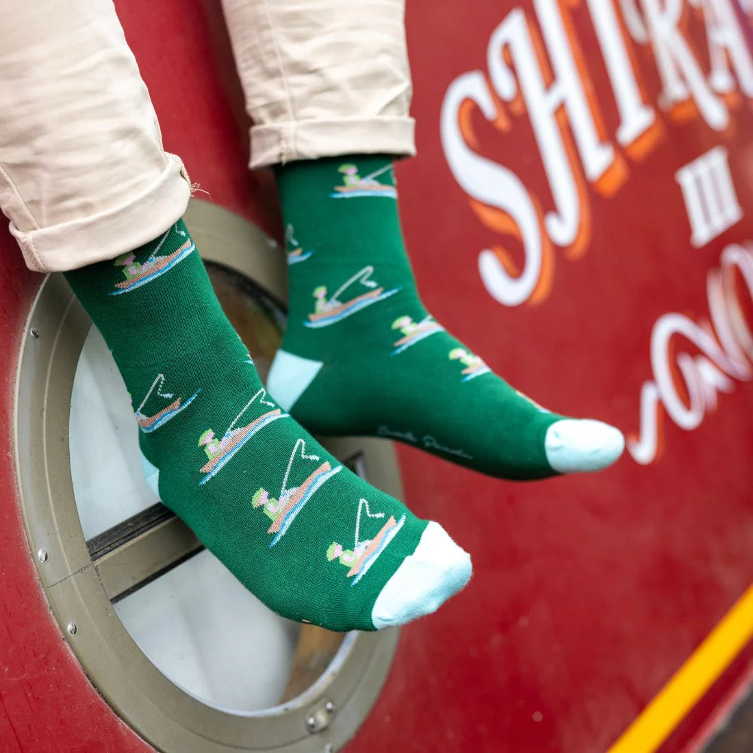 Swole Panda Bamboo Sock - Fisherman