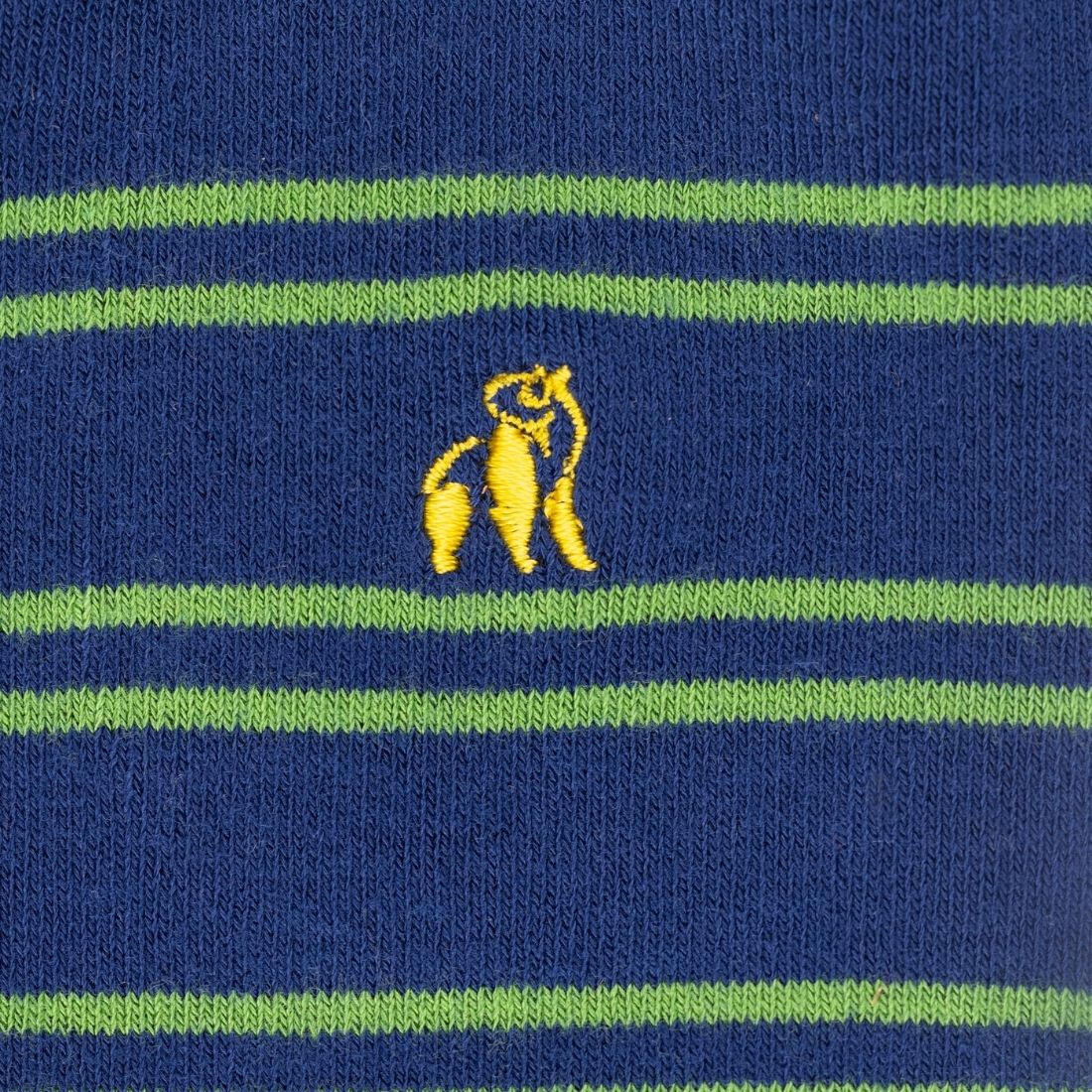 Swole Panda Bamboo Socks - Green & Blue Striped