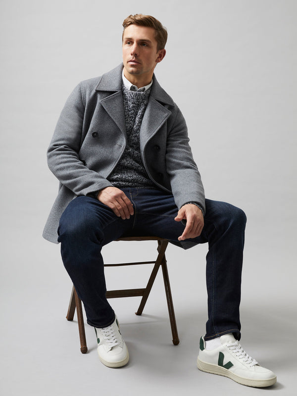 French Connection Double Breasted Peacoat