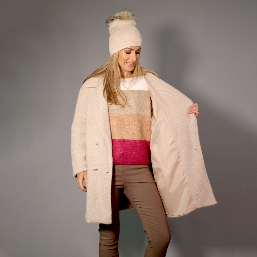 Deck Lined Winter Coat - Beige