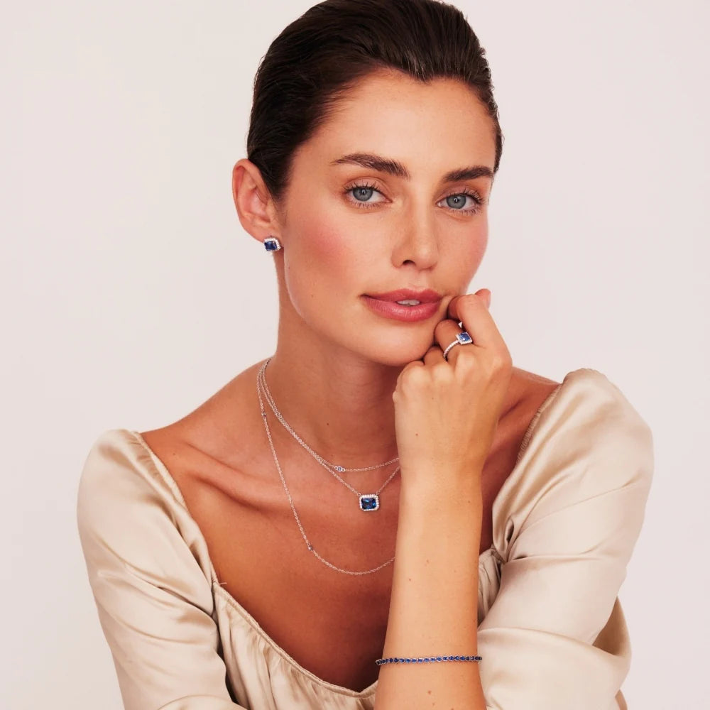 Knight & Day Dakota Tennis Bracelet - Sapphire