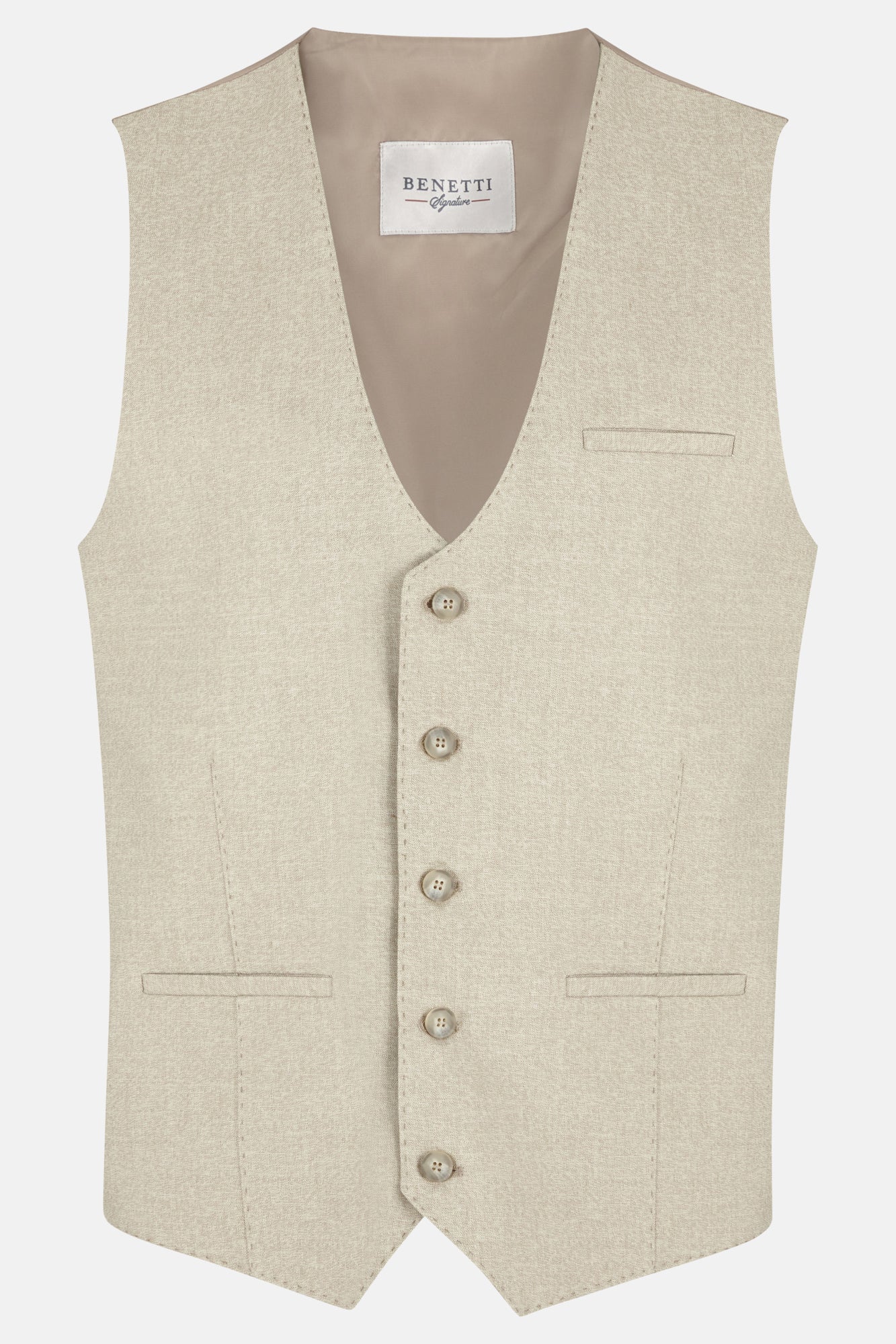 Benetti Albert Waistcoat - Stone