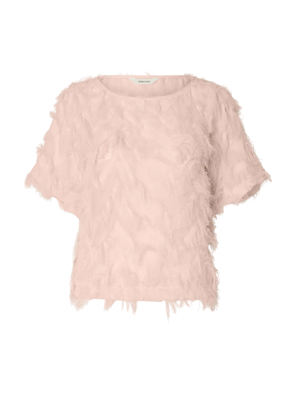 Selected Boat Neck Top - Pale Dogwood