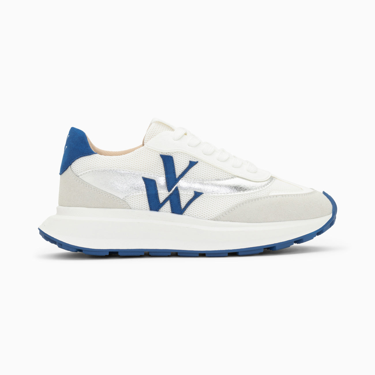 Vanessa Wu Lana Monogram Sneaker - Blue