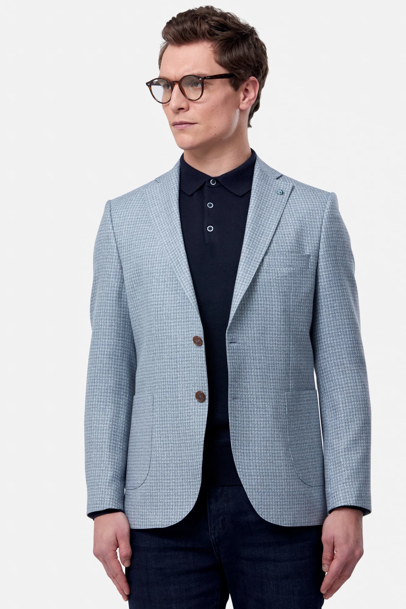 Benetti Rio Check Blazer - Blue