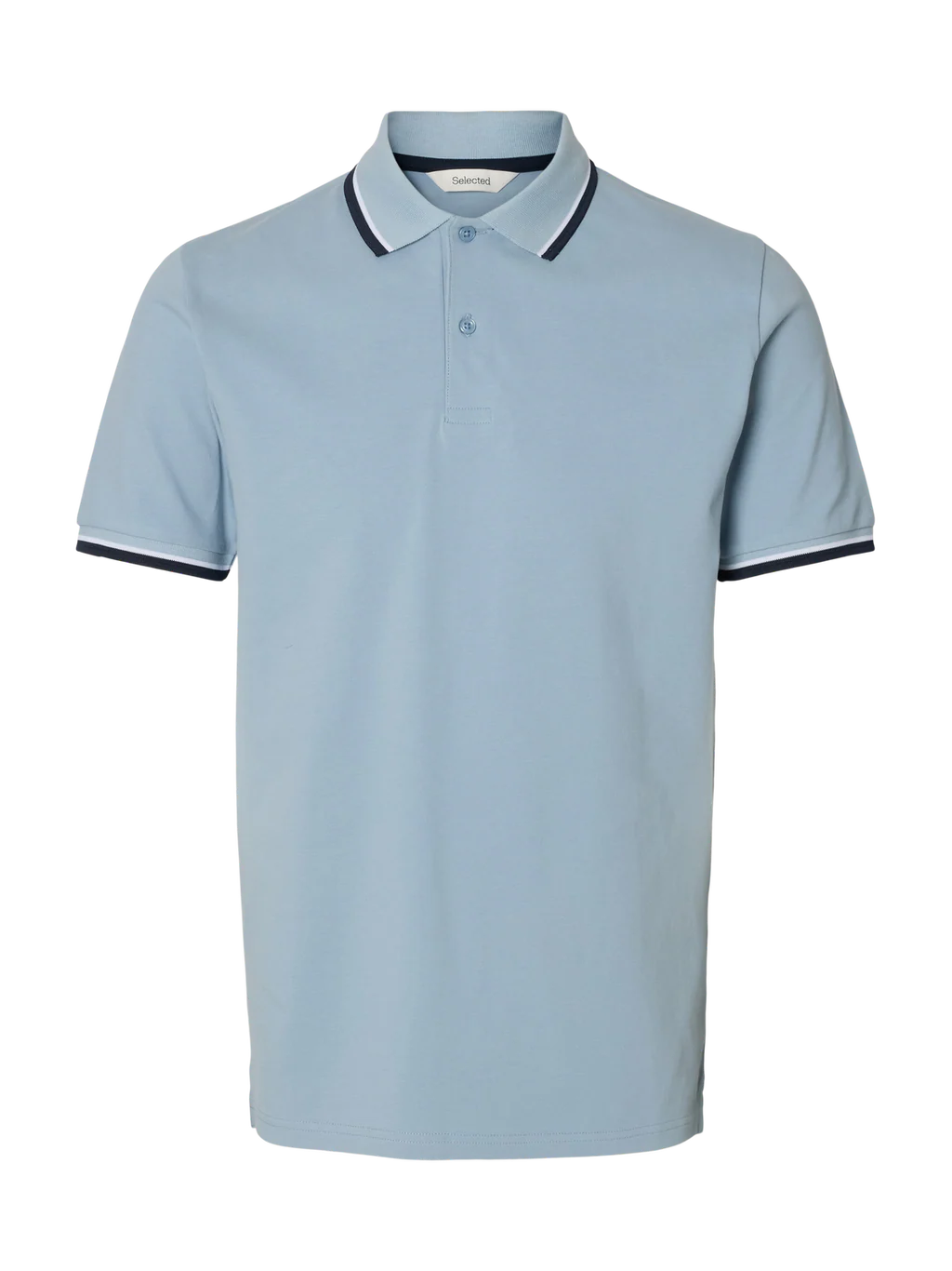 Selected Atlas Polo - Dusty Blue