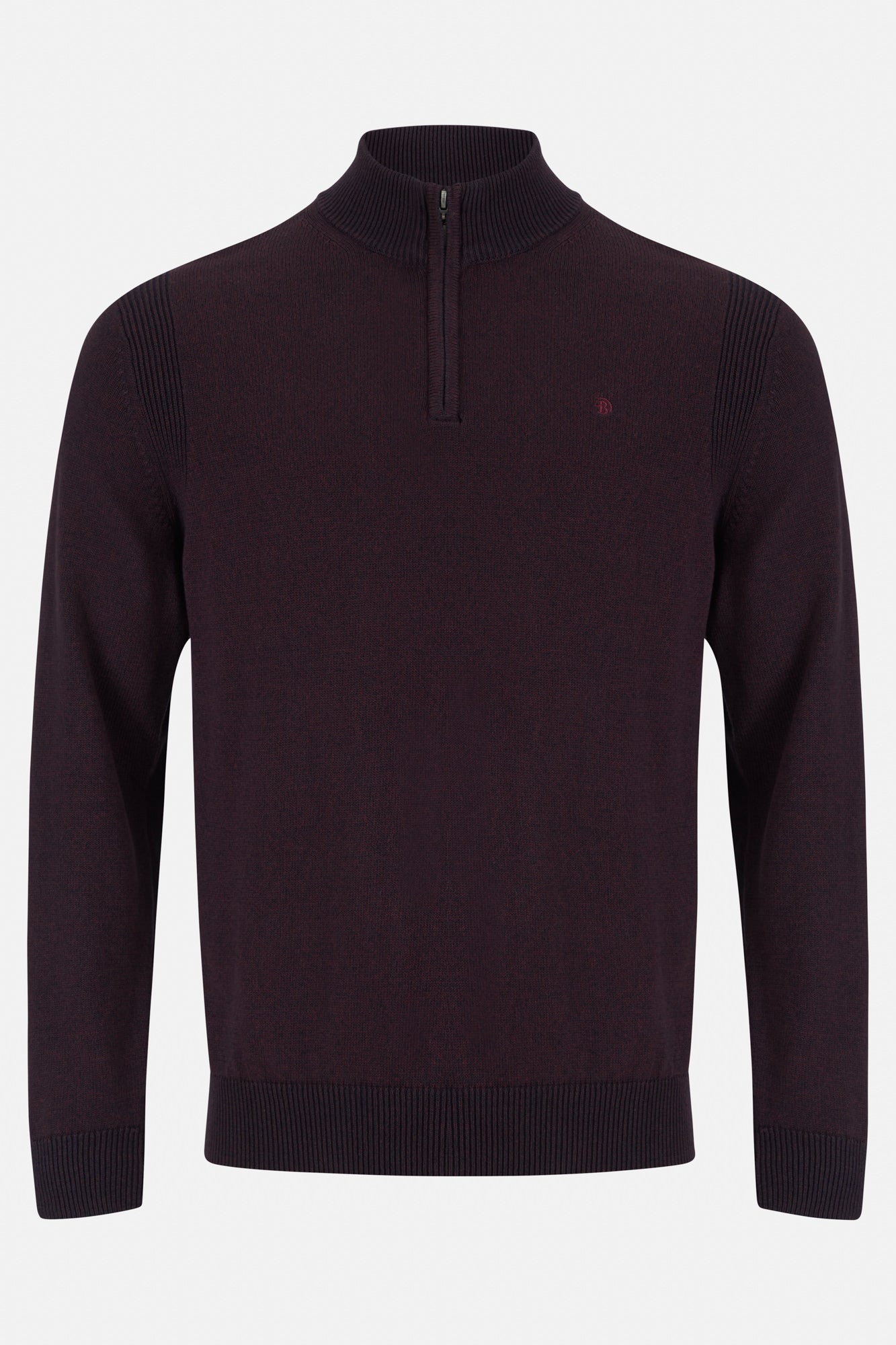 Benetti Brosna 1/4 Zip Sweater - Bordo