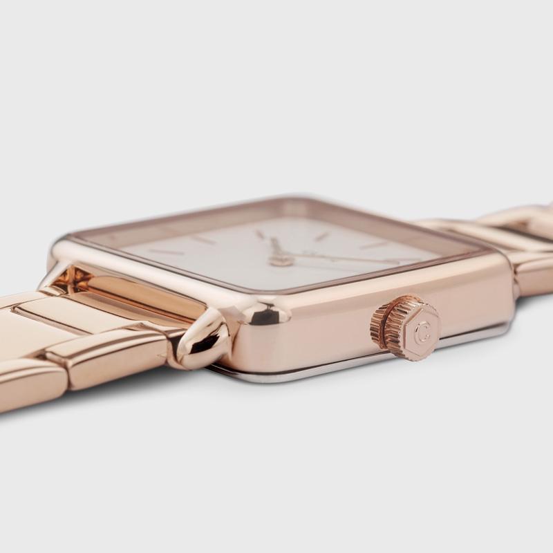 Cluse La Tétragone Steel White Pearl - Rose Gold