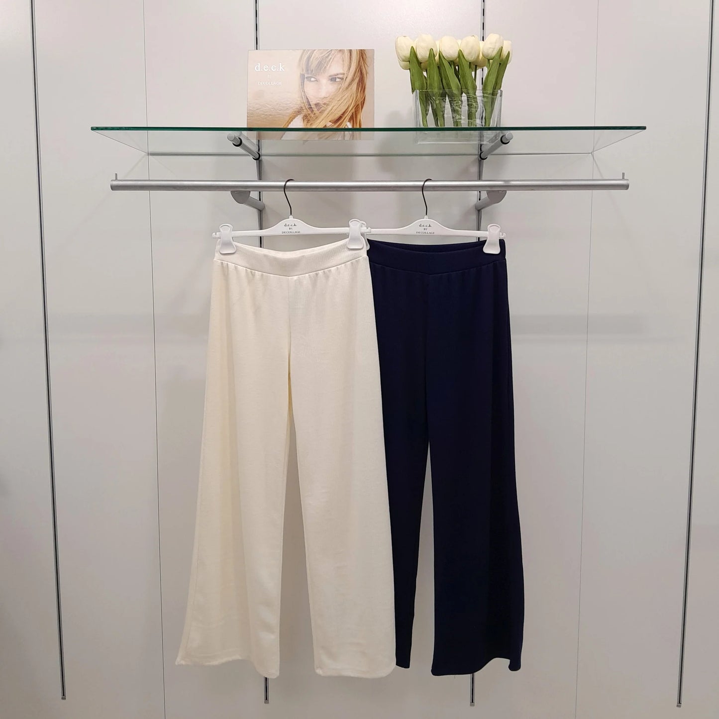 Deck Wide Leg Trousers - Cream