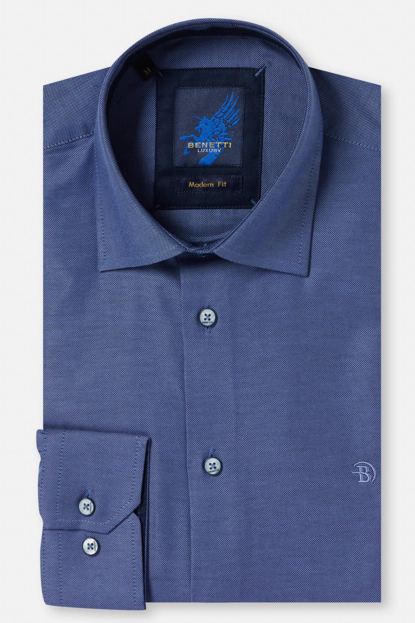 Benetti Cash Modern Fit Shirt - Indigo