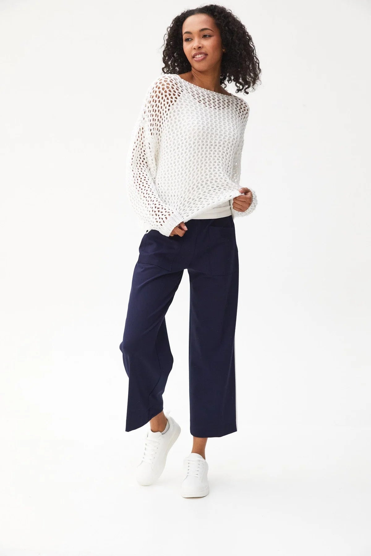 ART Crochet Knit Top - White