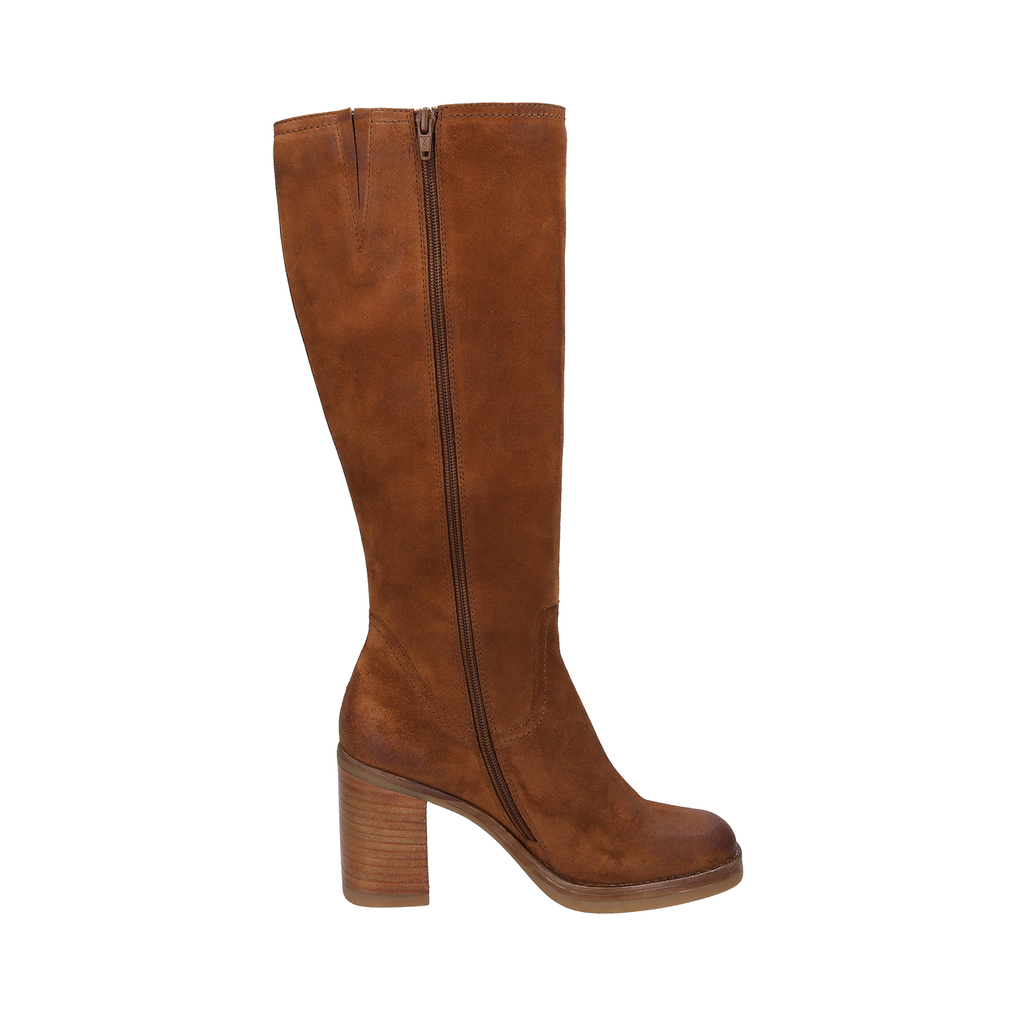 Bagatt Suede Knee High Boot - Brown