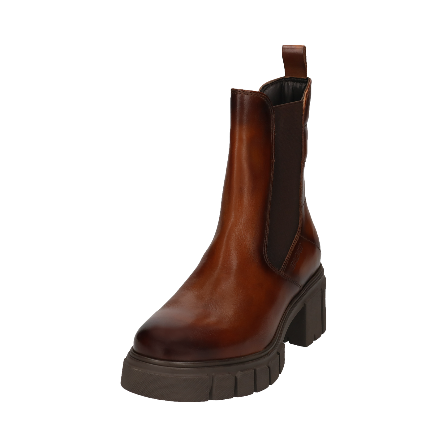 Bagatt Leather Platform Boot - Cognac
