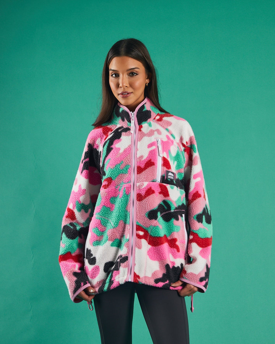 Diesel Fleece Dot Zipper - Multi Camo