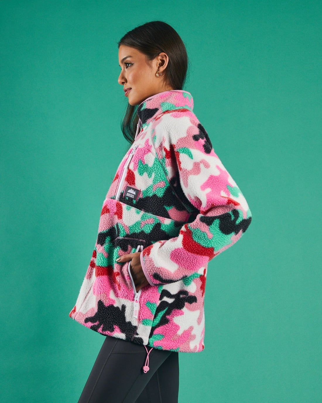 Diesel Fleece Dot Zipper - Multi Camo