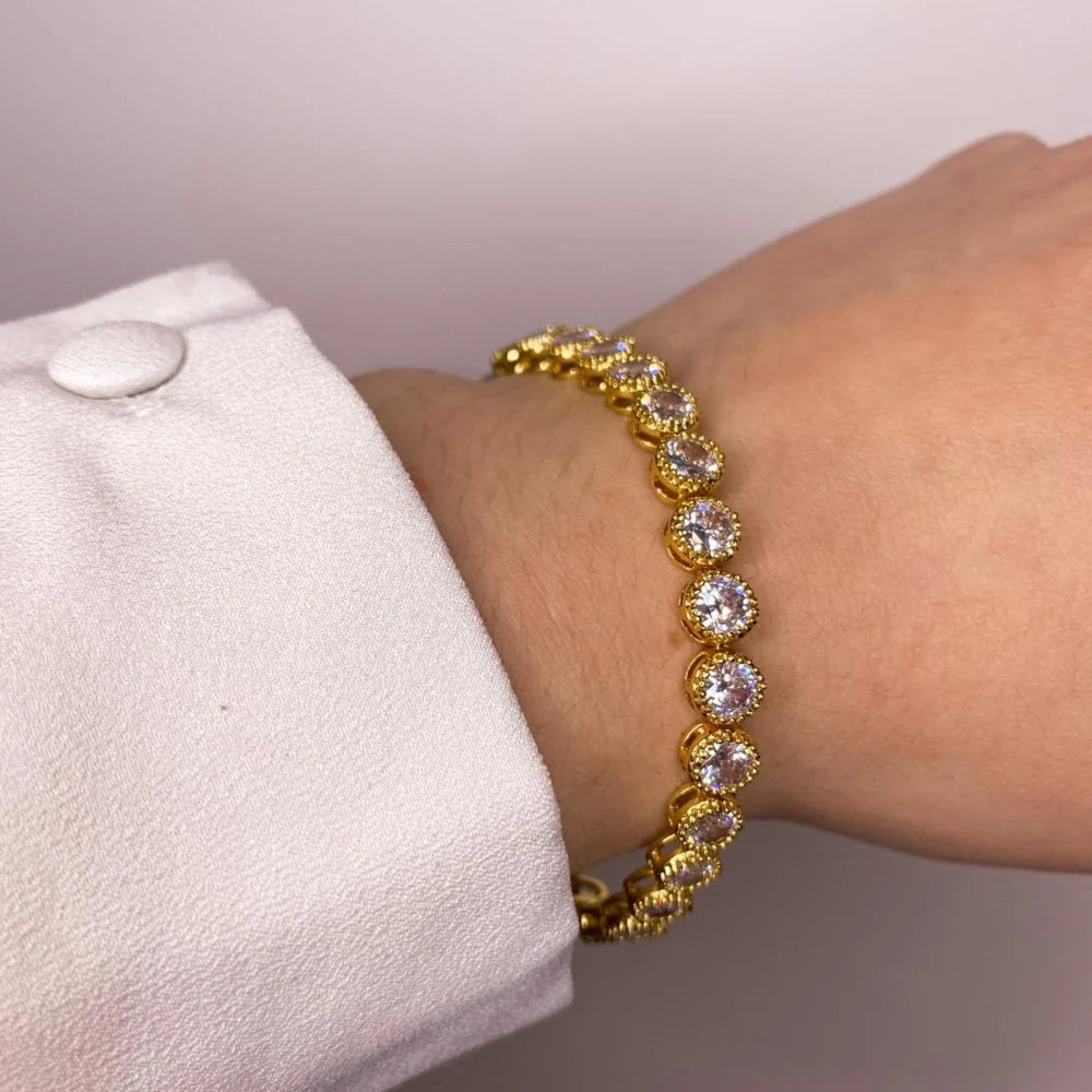 Knight & Day Danna Tennis Bracelet - Gold