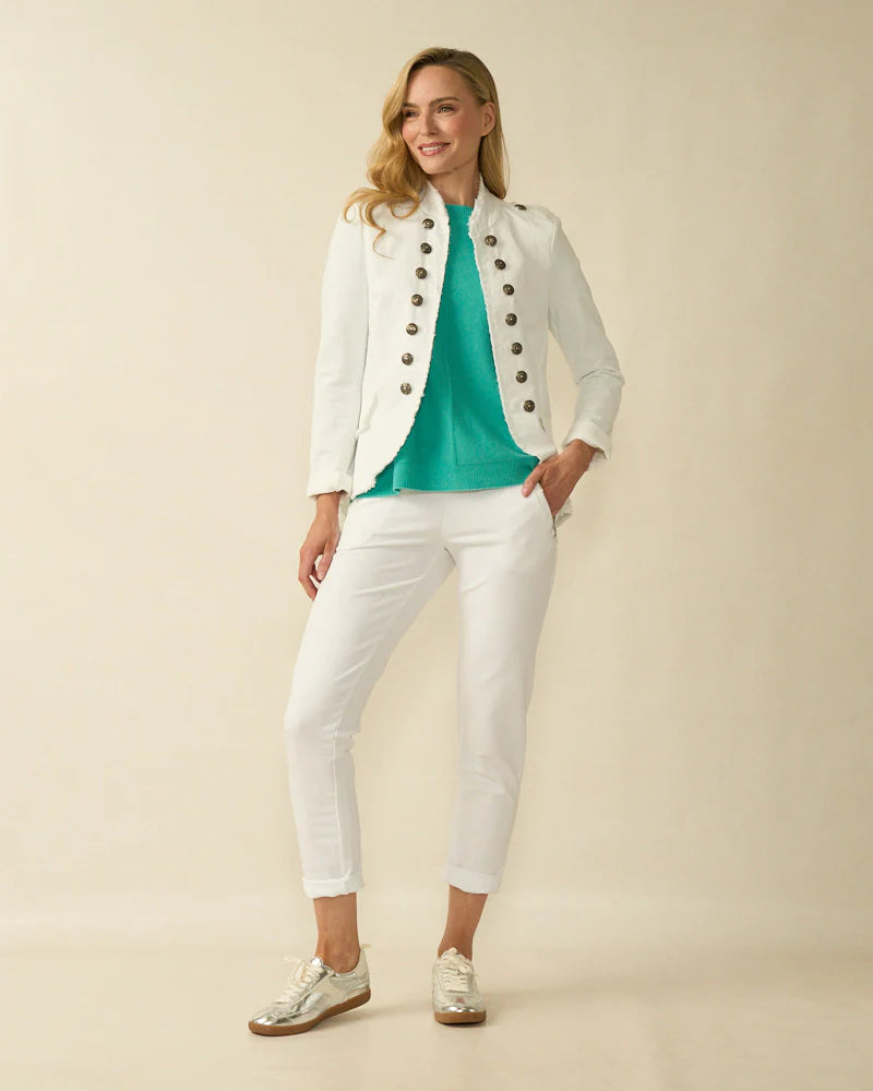 Deck Short Military Jacket - White