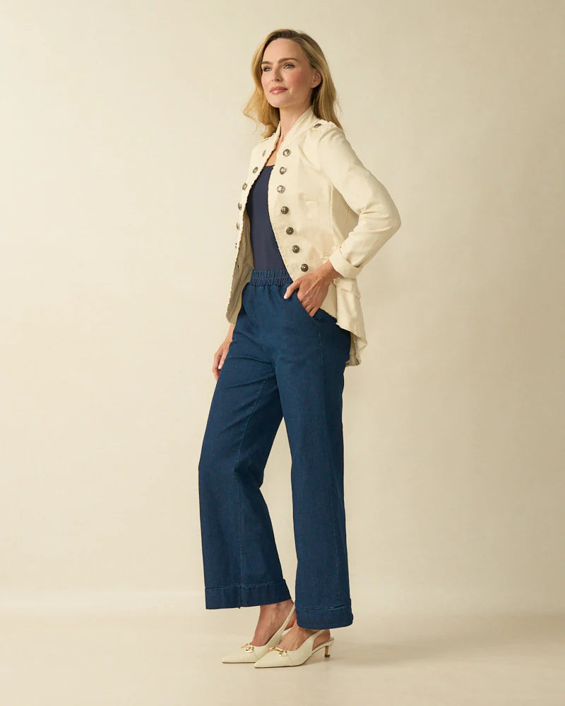 Deck Short Military Jacket - Cream
