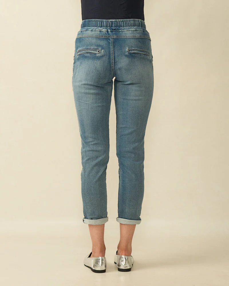 Deck Denim Joggers - Blue