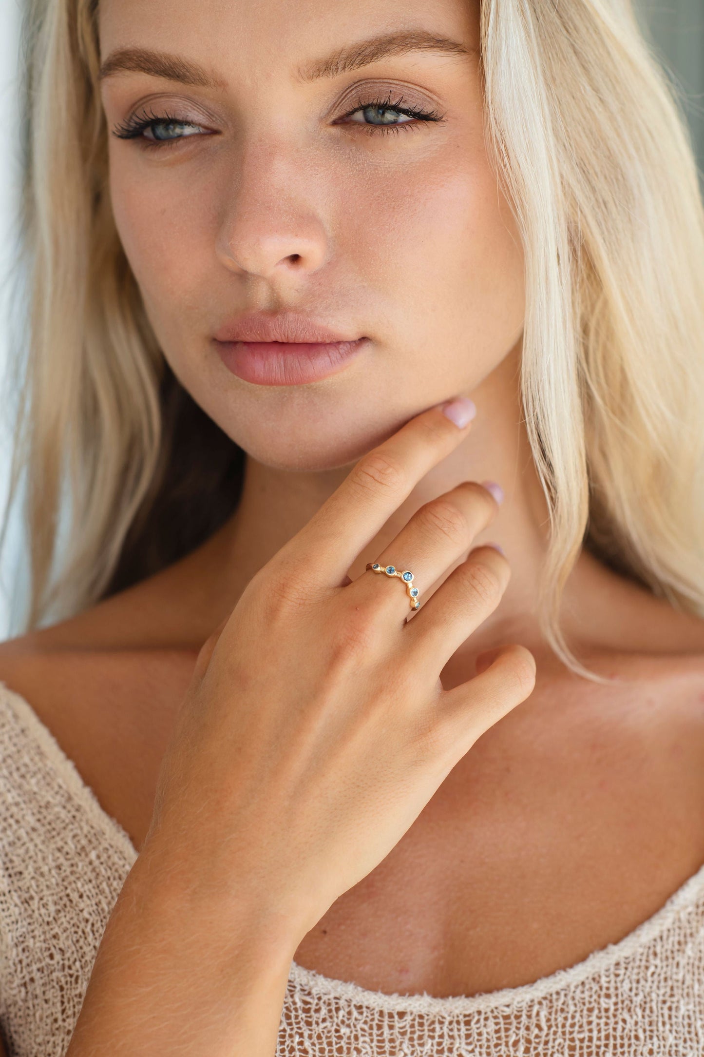 SIADBH Empowered Crown Blue Topaz Ring