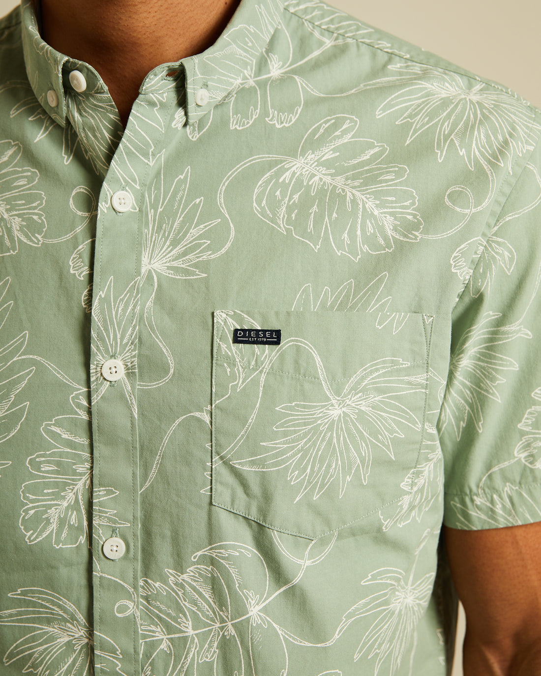 Diesel Eastwood SS Shirt Print - Green