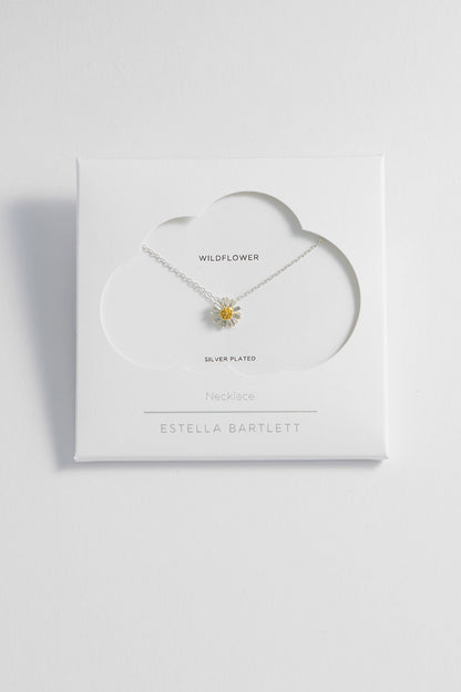 Estella Bartlett Wildflower Necklace - Silver Plated