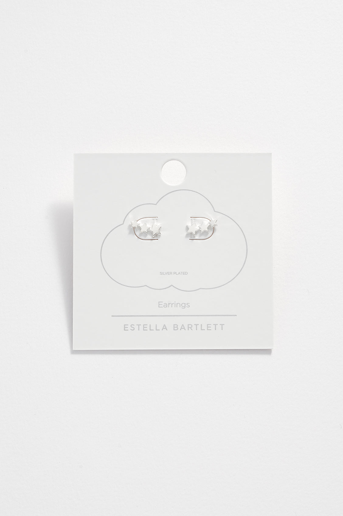 Estella Bartlett Trio Star Ear Studs - Silver