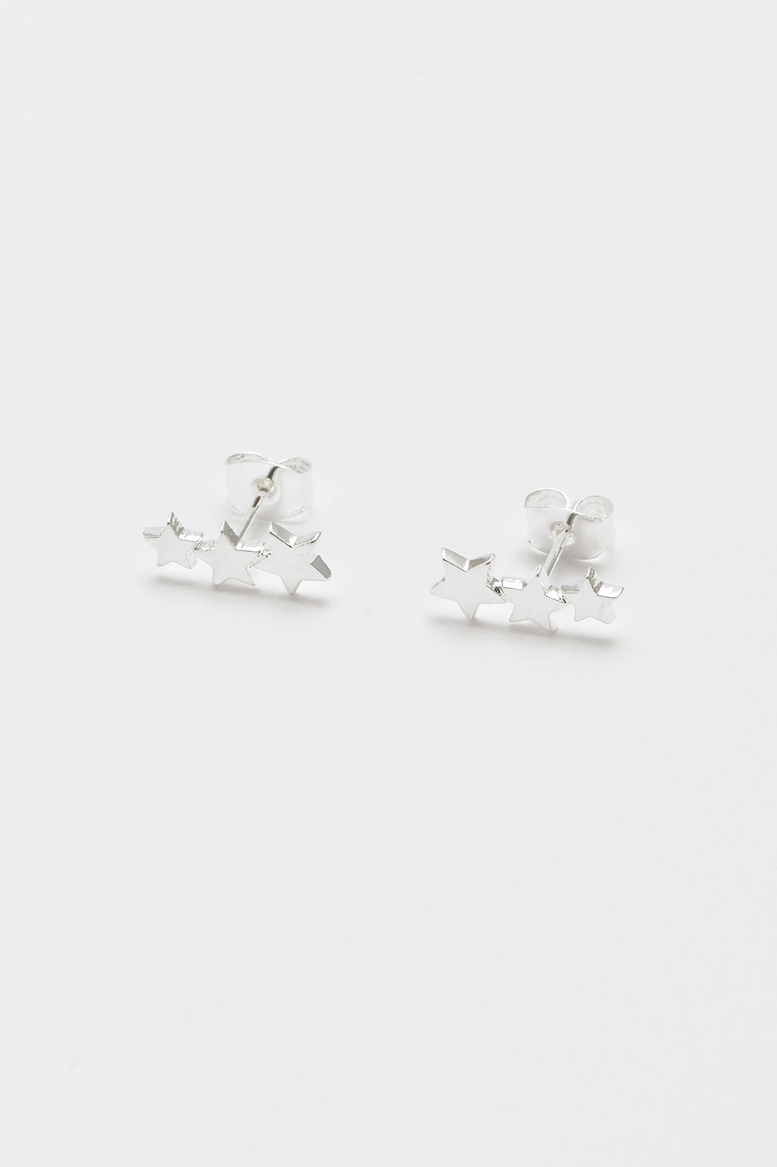 Estella Bartlett Trio Star Ear Studs - Silver