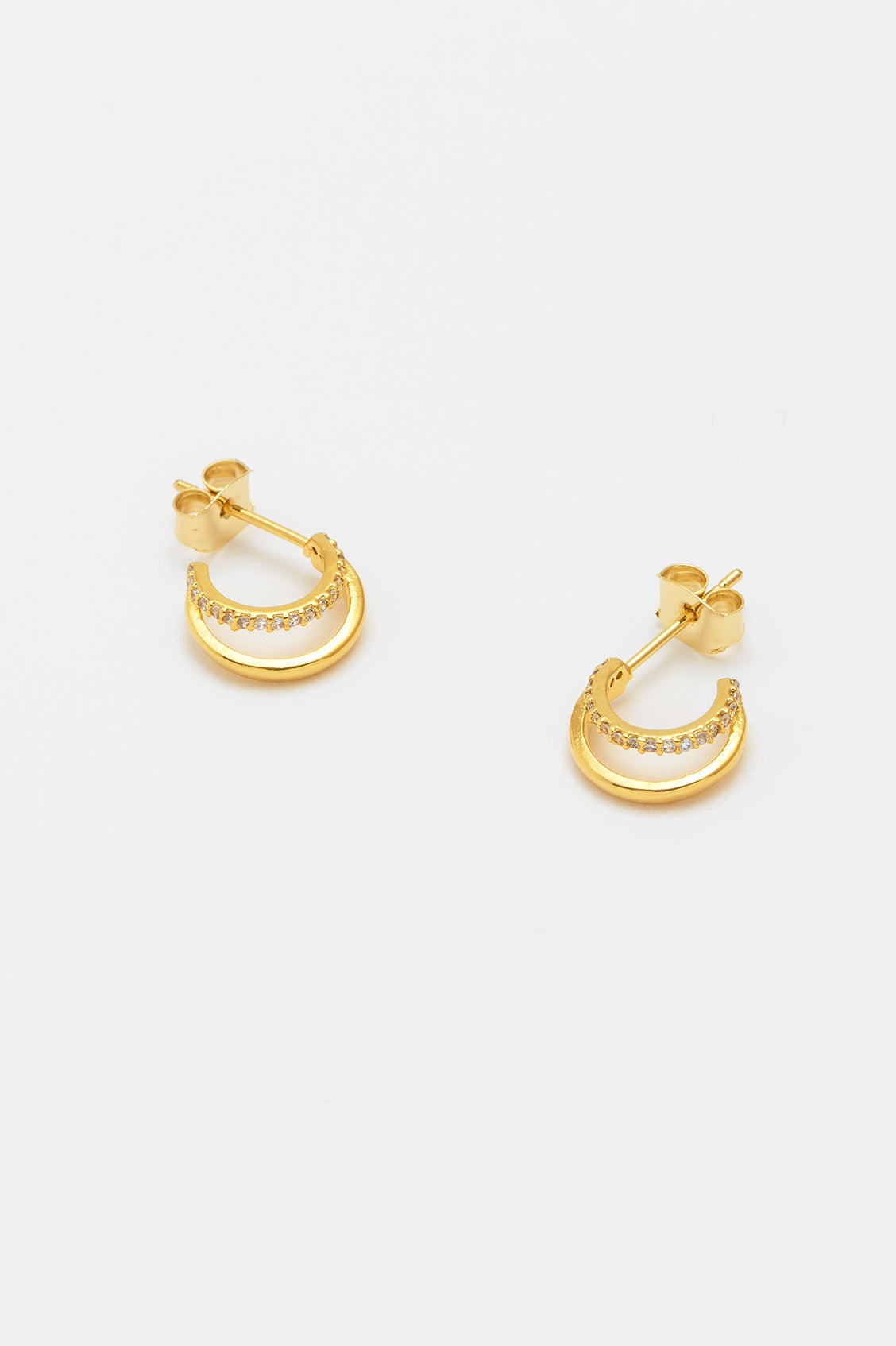 Estella Bartlett Double Illusion Hoop Earrings - Gold