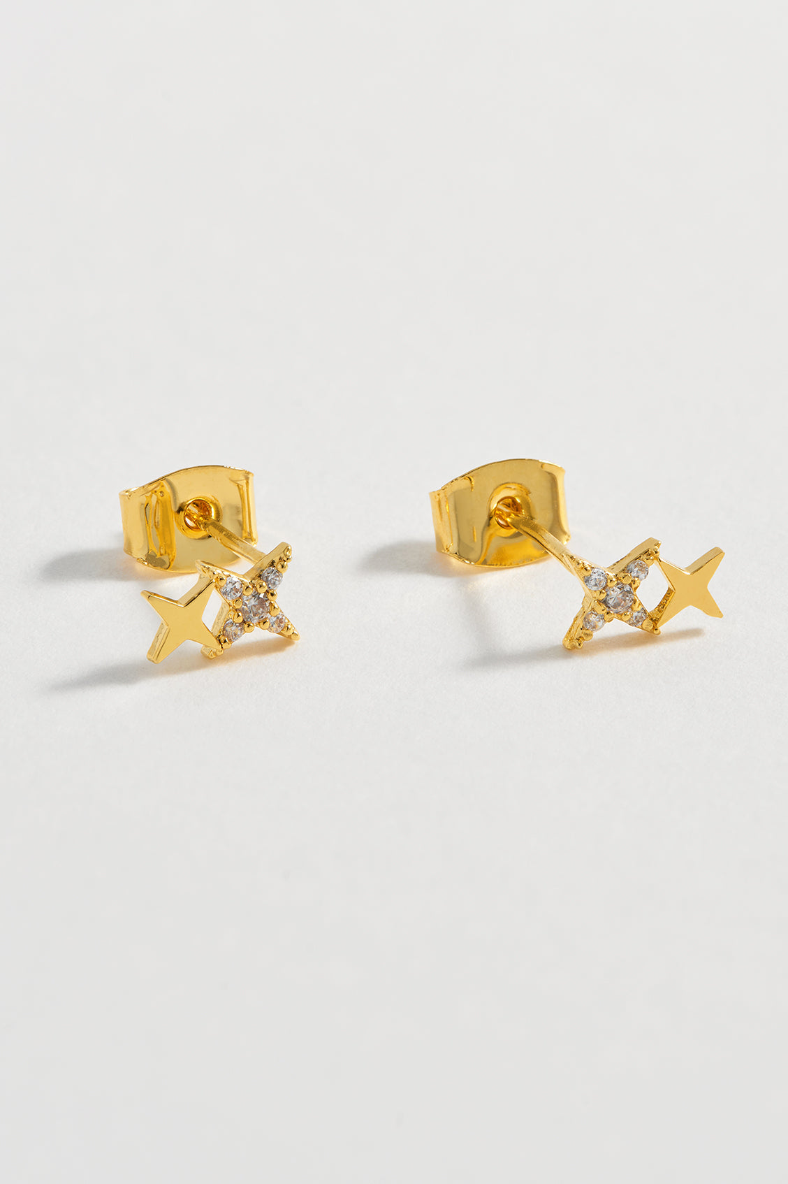 Estella Bartlett Duo Star Studs - Gold Plated