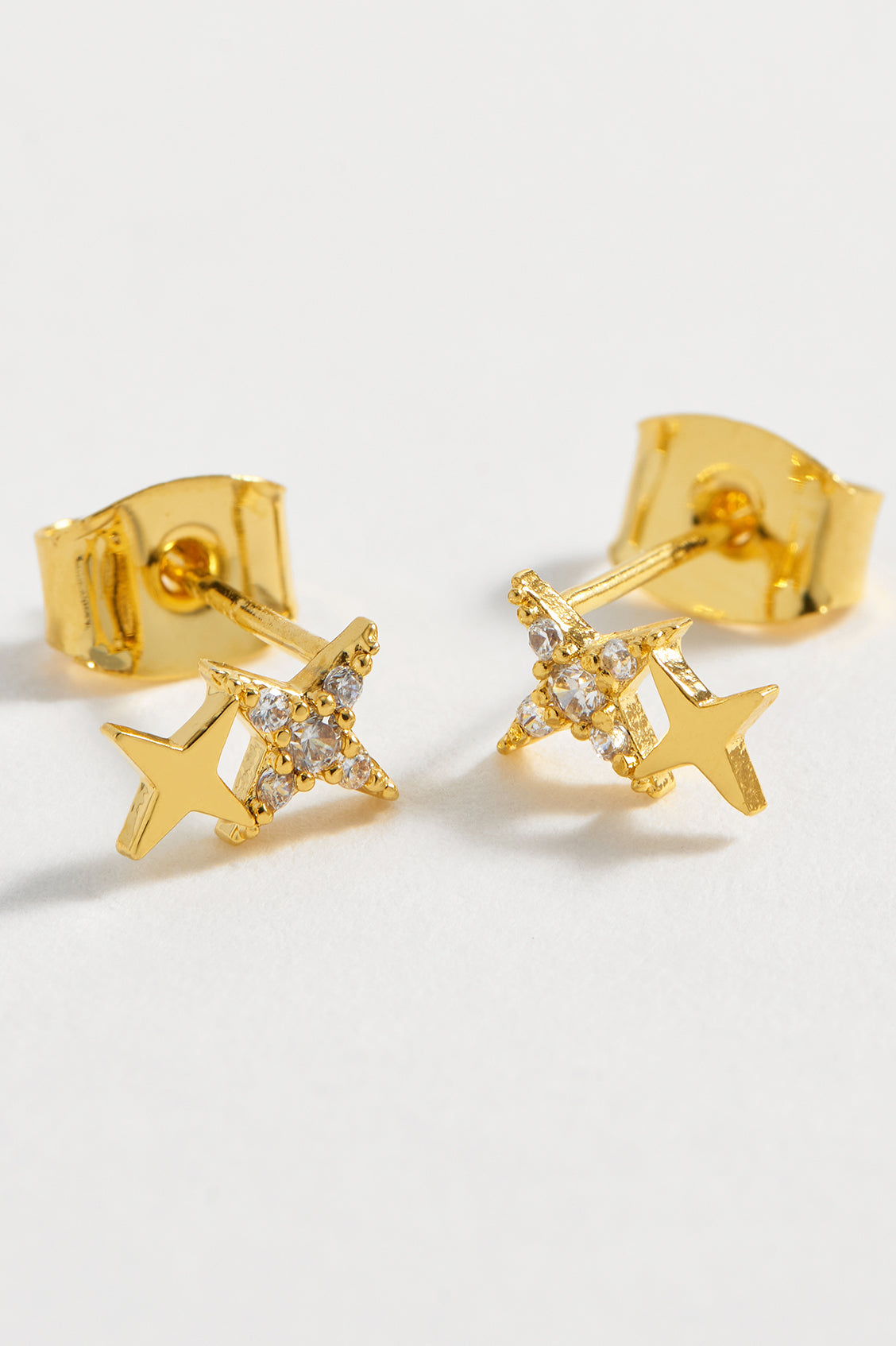 Estella Bartlett Duo Star Studs - Gold Plated