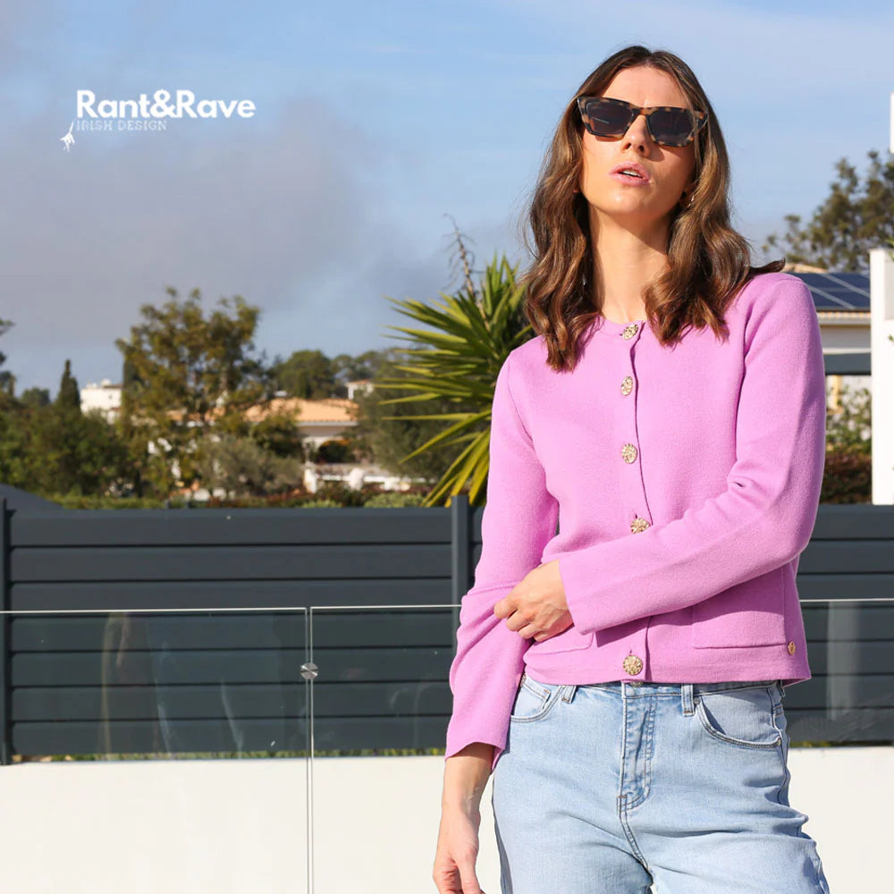 Rant & Rave Ella Cardigan - Bubblegum Pink