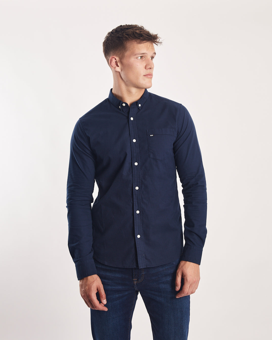 Diesel Garvey Long-sleeve Shirt - Navy Clearing