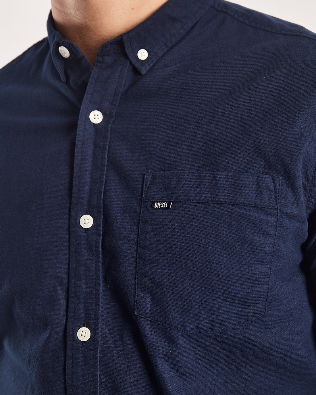 Diesel Garvey Long-sleeve Shirt - Navy Clearing